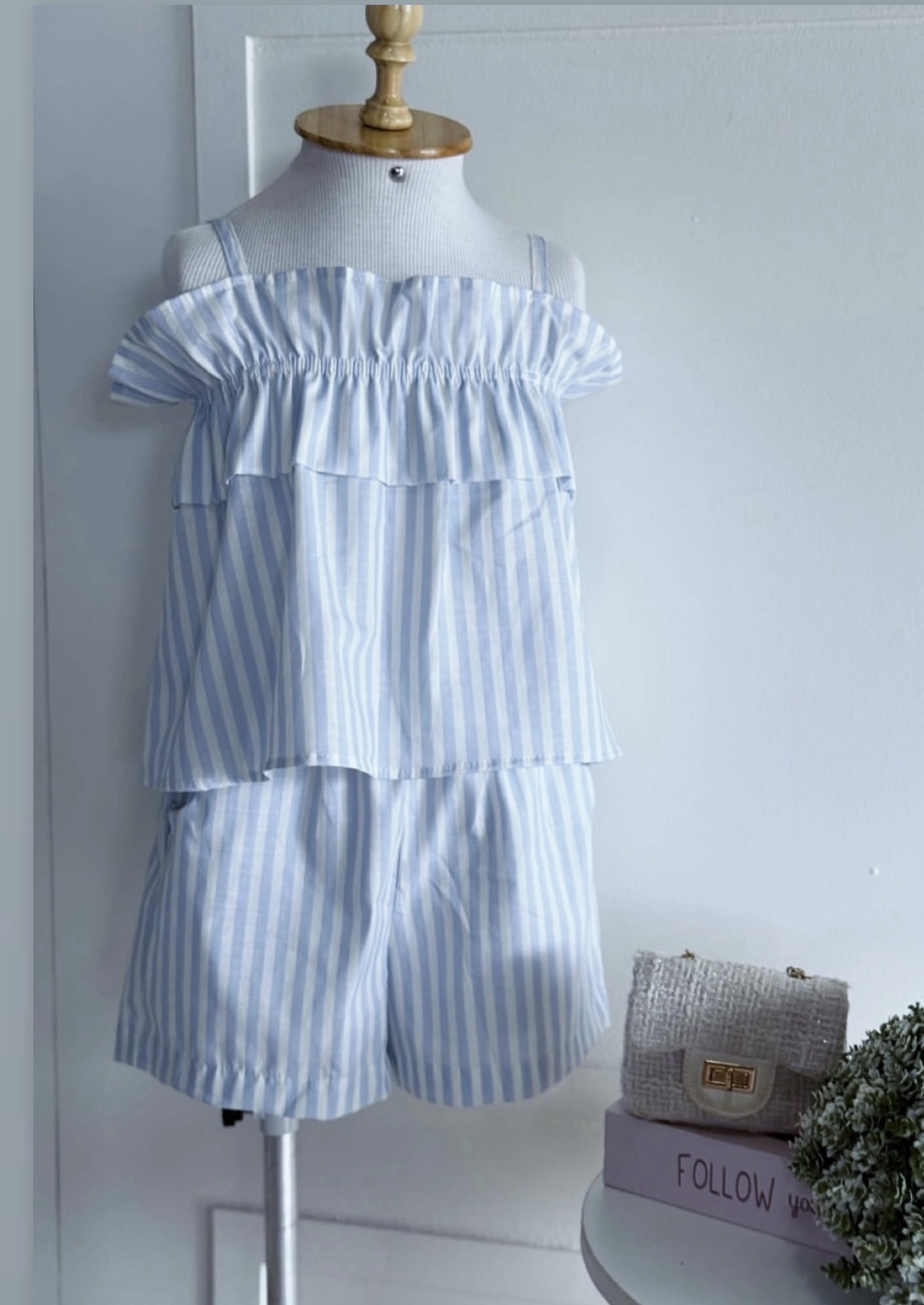 CONJUNTO AZUL LISTRADO